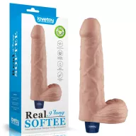 Élethű vibrátor Lovetoy 9" Real Softee Flesh - akkumulátoros,vízálló