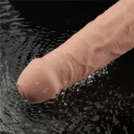 Élethű vibrátor Lovetoy 9" Real Softee Flesh - akkumulátoros,vízálló