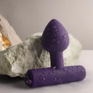 Vibrátoros fenékdugó Rocks-off Nova Astry Purple - vízálló