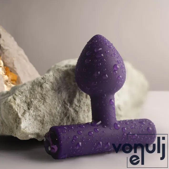 Vibrátoros fenékdugó Rocks-off Nova Astry Purple - vízálló