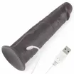 LOVETOY élethű vibrátor 8.0'' Dual Layered Silicone Rotator Brown - vízálló,letapasztható,forgó móddal,távirányítóval,akkumulátoros,szilikon(20 cm)