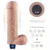 Élethű vibrátor Lovetoy 9" Real Softee Flesh - akkumulátoros,vízálló