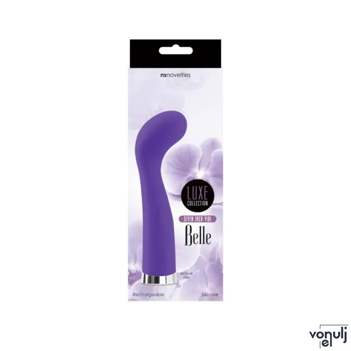 NS NOVELTIES G-pont vibrátor Luxe Belle G-Spot Seven Purple - lila színben, vízálló, akkumulátoros