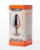X-MEN fenékdugó Secret Shine Metal Butt Plug Rainbowheart L - szivárvány színben, szivárványos kővel, L-méretben, vízálló, fém (9.5 cm)