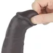 LOVETOY élethű vibrátor 8.0'' Dual Layered Silicone Rotator Brown - vízálló,letapasztható,forgó móddal,távirányítóval,akkumulátoros,szilikon(20 cm)