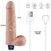 Élethű vibrátor Lovetoy 9" Real Softee Flesh - akkumulátoros,vízálló