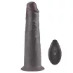 LOVETOY élethű vibrátor 8.0'' Dual Layered Silicone Rotator Brown - vízálló,letapasztható,forgó móddal,távirányítóval,akkumulátoros,szilikon(20 cm)