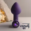 Vibrátoros fenékdugó Rocks-off Nova Astry Purple - vízálló