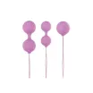 NS NOVELTIES gésagolyó Luxe O' Kegel Balls Pink - rózsaszín színben, 3 különböző méretű golyópár, vízálló