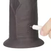 LOVETOY élethű vibrátor 8.0'' Dual Layered Silicone Rotator Brown - vízálló,letapasztható,forgó móddal,távirányítóval,akkumulátoros,szilikon(20 cm)