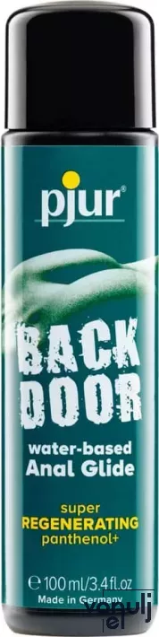 PJUR intim síkosító Back Door Regenerating Anal Glide Bottle 100 ml - anális, vízbázisú, panthenollal és kamillával a nyugtató és regeneráló hatásért