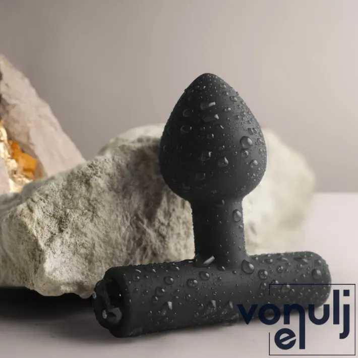 Vibrátoros fenékdugó Rocks-off Nova Astryx Black - vízálló