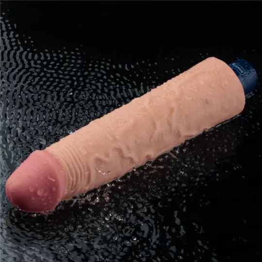 Élethű vibrátor Lovetoy 9,5" Real Softee Flesh - akkumulátoros,vízálló