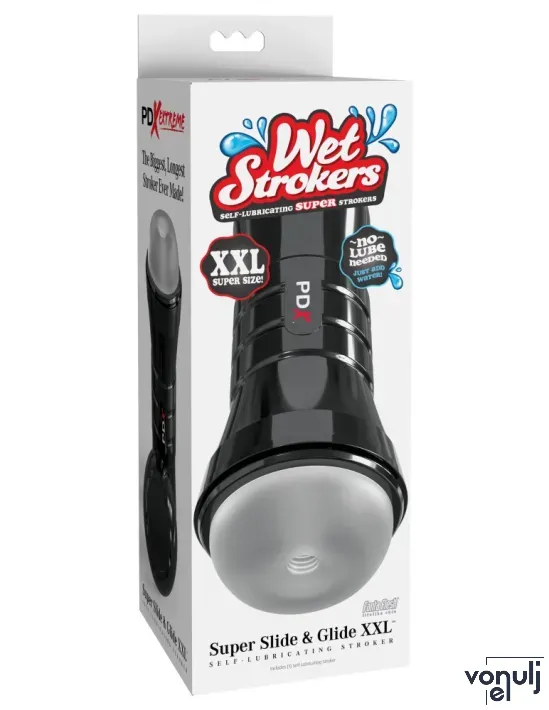 Műánusz maszturbátor PDX Super Slide&Glide XXL Frosted - vízálló