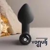 Vibrátoros fenékdugó Rocks-off Nova Astryx Black - vízálló
