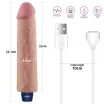 Élethű vibrátor Lovetoy 9,5" Real Softee Flesh - akkumulátoros,vízálló