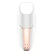 SATISFYER léghullámos csiklóizgató Love Triangle White - vibrációs funkcióval, fehér színben, vízálló, akkumulátoros, ingyenes applikációval