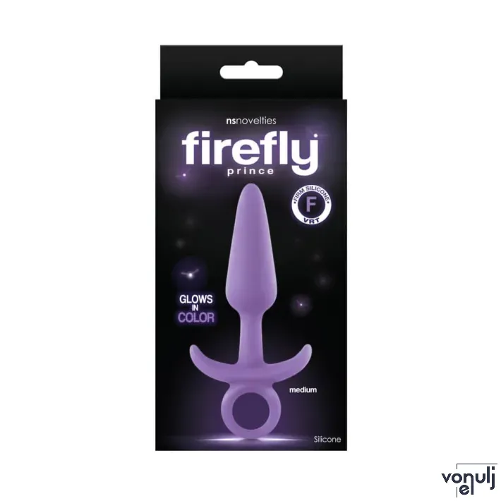 NS NOVELTIES fenékdugó Firefly Prince Medium Purple - lila színben, M-méretben, vízálló, szilikon (12.5 cm)