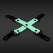NS NOVELTIES rögzítő Glo Bondage Hogtie Green - fekete-fehér színben, sötétben zölden világító, 4 rögzítési ponttal