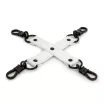 NS NOVELTIES rögzítő Glo Bondage Hogtie Green - fekete-fehér színben, sötétben zölden világító, 4 rögzítési ponttal