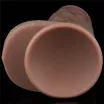 LOVETOY élethű dildó 12'' DUAL LAYERED SILICONE COCK XXL - extra nagy méretű, letapasztható, herékkel, vízálló, szilikon (31 cm)