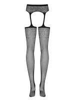 OBSESSIVE vadító harisnyatartó Garter - fekete színben, XL/XXL méretben