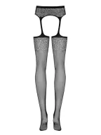OBSESSIVE vadító harisnyatartó Garter - fekete színben, XL/XXL méretben
