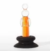 X-MEN fenékdugó 10 Speeds Vibrating Beaded Plug - áttetsző-narancssárga színben, vibrátoros, vízálló, akkumulátoros