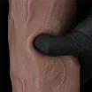 LOVETOY élethű dildó 12'' DUAL LAYERED SILICONE COCK XXL - extra nagy méretű, letapasztható, herékkel, vízálló, szilikon (31 cm)