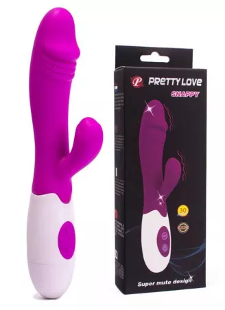 PRETTY LOVE csiklóizgatós vibrátor Snappy Purple - lila színben, g-pontos, vízálló, elemes