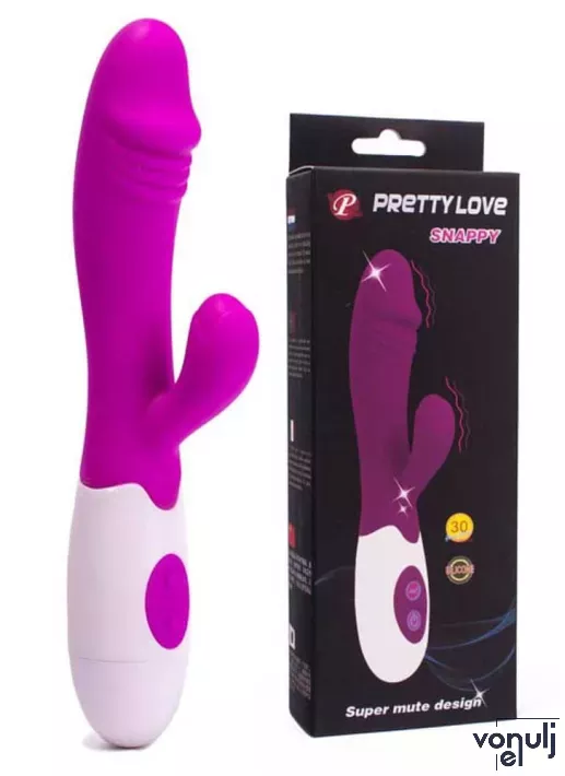 PRETTY LOVE csiklóizgatós vibrátor Snappy Purple - lila színben, g-pontos, vízálló, elemes
