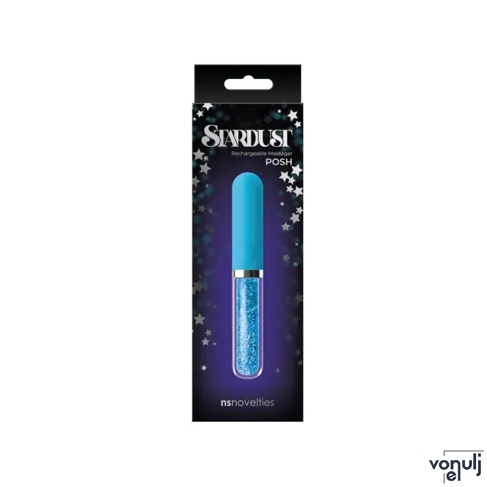 NS NOVELTIES minivibrátor Stardust Posh Blue - kék színben, akkumulátoros, vízálló
