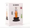 X-MEN fenékdugó 10 Speeds Vibrating Beaded Plug - áttetsző-narancssárga színben, vibrátoros, vízálló, akkumulátoros