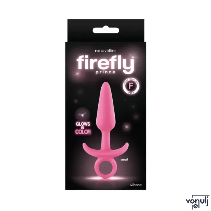 NS NOVELTIES fenékdugó Firefly Prince Small Pink - rózsaszín színben, S-méretben, vízálló, szilikon (11 cm)