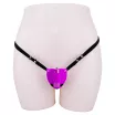 PRETTY LOVE hámba helyezhető csiklóizgató Heartbeat Clitoral Massager - lila színben, rezgő funkciós, elemes
