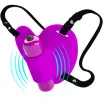 PRETTY LOVE hámba helyezhető csiklóizgató Heartbeat Clitoral Massager - lila színben, rezgő funkciós, elemes
