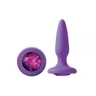 NS NOVELTIES fenékdugó Glams Mini Purple Gem - lila színben, lila kővel, mini méretben, vízálló, szilikon (8.5 cm)