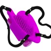 PRETTY LOVE hámba helyezhető csiklóizgató Heartbeat Clitoral Massager - lila színben, rezgő funkciós, elemes