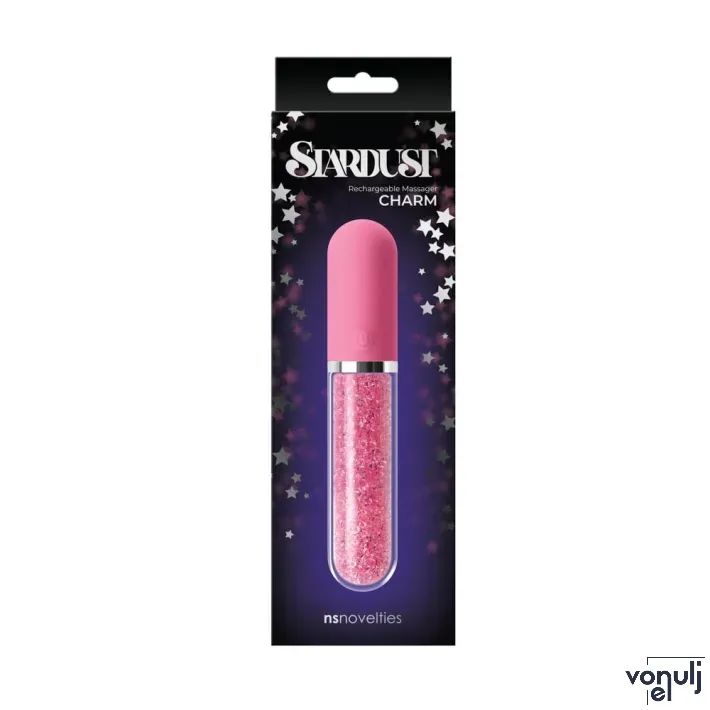 NS NOVELTIES rúdvibrátor Stardust Charm Pink - rózsaszín színben, akkumulátoros, vízálló