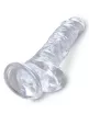 Élethű műpénisz Pipedream 8" with Balls Clear - vízálló