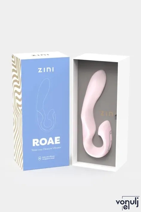 ZINI csiklóizgatós vibrátor Roae SE Three-way Pleasure Vibrator Pink - rózsaszín színben, g-pontos, prémium, akkumulátoros