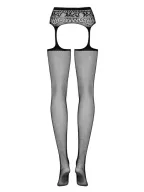 OBSESSIVE vadító harisnya Garter - fekete színben, S/M/L méretben