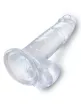 Élethű műpénisz Pipedream 7" with Balls Clear - vízálló