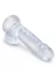 Élethű műpénisz Pipedream 7" with Balls Clear - vízálló