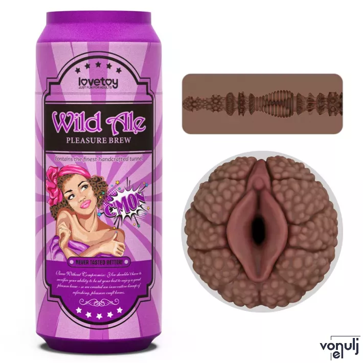 LOVETOY maszturbátor Pleasure Brew Masturbator-Wild Ale - realisztikus, vagina formájú, vákuumos, egyedi megjelenéssel, vízálló