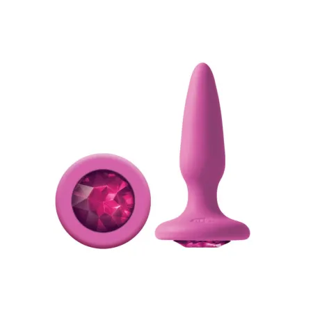 NS NOVELTIES fenékdugó Glams Mini Pink Gem - rózsaszín színben, rózsaszín kővel, mini méretben, vízálló, szilikon (8.5 cm)