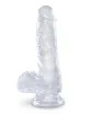 Élethű műpénisz Pipedream 6" with Balls Clear - vízálló