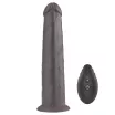 LOVETOY élethű vibrátor 9.0'' Dual Layered Silicone Rotator Brown - vízálló,letapasztható,forgó móddal,távirányítóval,akkumulátoros,szilikon(23 cm)