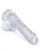 Élethű műpénisz Pipedream 6" with Balls Clear - vízálló
