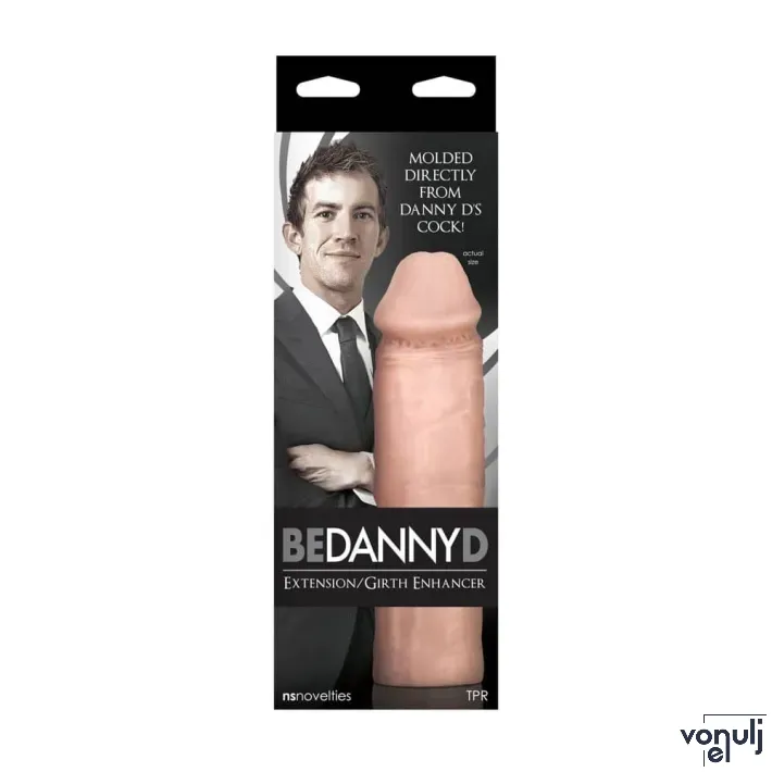 NS NOVELTIES péniszköpeny Be Danny D! Extension Girth Enhancer - realisztikus, testszínű, vízálló (21 cm)